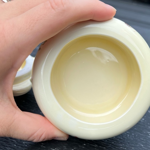 Vintage TAKAHASHI Porcelain Sleeping Dog Butterfly Trinket Dish Japan - Picture 3 of 8